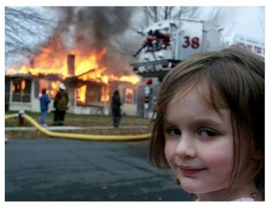 Meme de garota em frente a um incÃªndio Ã© vendido por US$ 473 mil