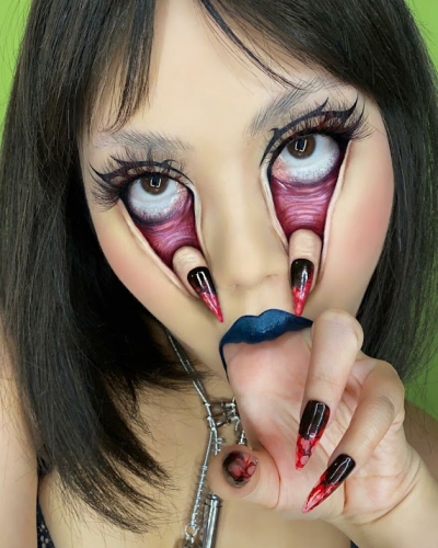 Artista usa maquiagem para criar ilusões de ótica #5