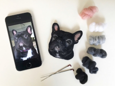 Mulher usa apenas lã para criar retratos 3D de animais