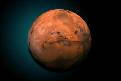 Dunas de areia e gelo se encontram no polo norte de Marte